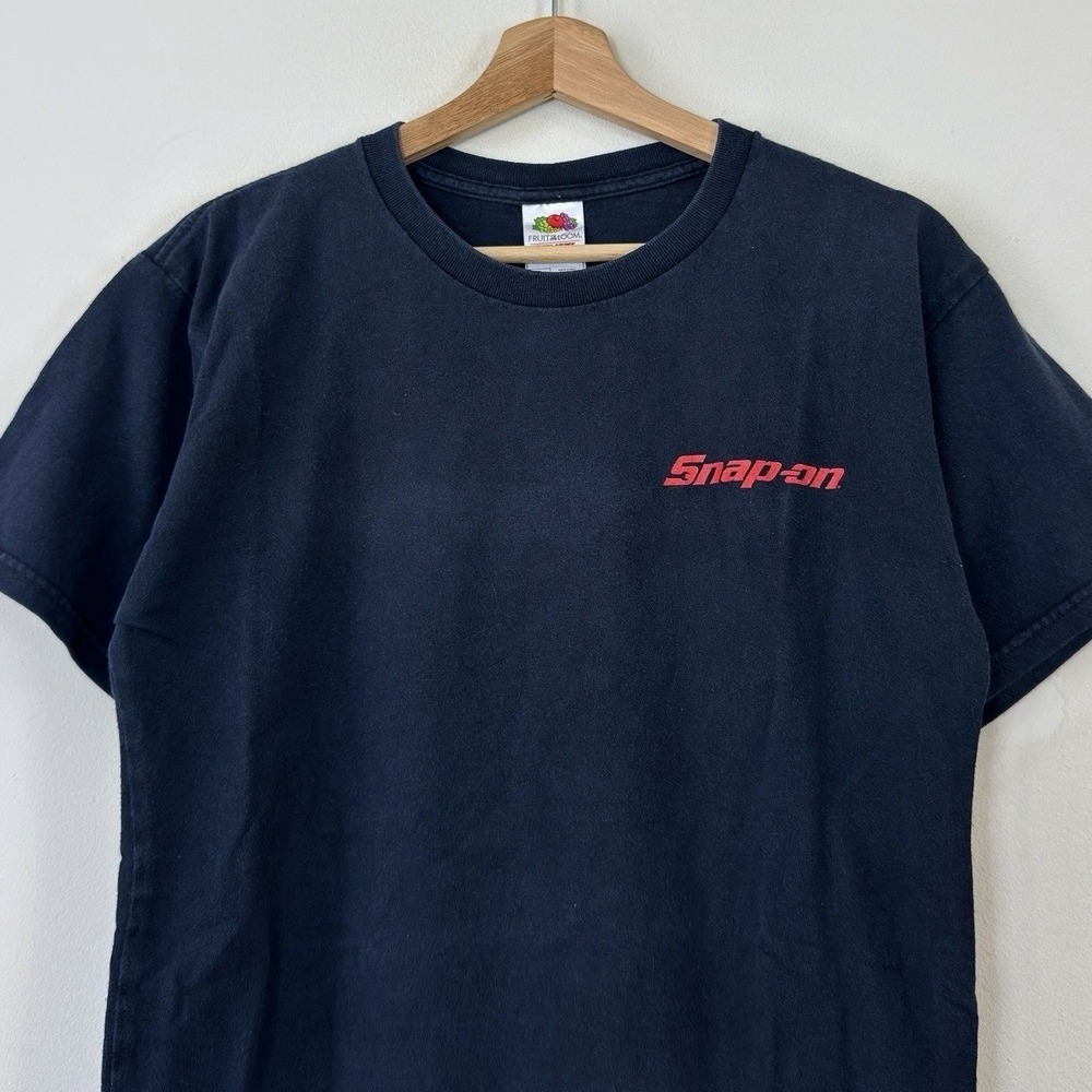 Vintage Y2k Snap-on Tools NASCAR Cars Mechanic Black Tee Shirt - Small - Picture 4 of 5